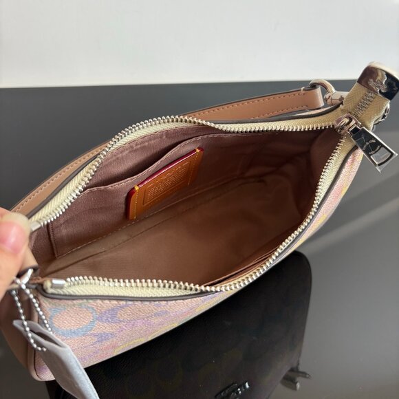 COACH Teri Rainbow Signature Canvas Shoulder Bag - Picture 8 of 8